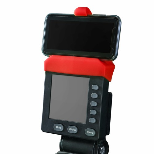 Red phone holder made - made, for